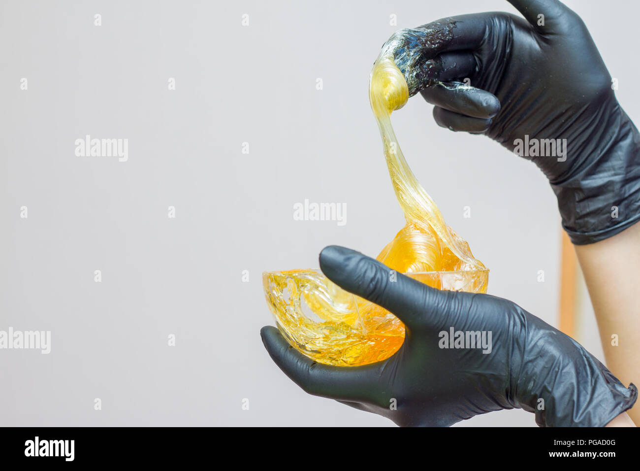 Depilation And Beauty Concept Sugar Paste Or Wax Honey For Hair