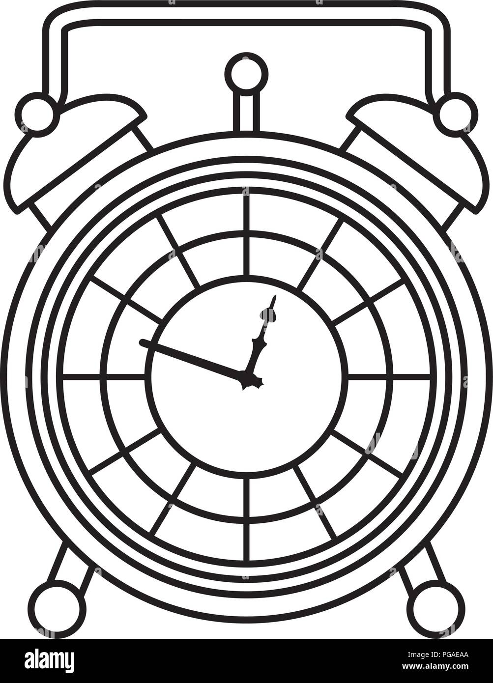 line luxury desk clock object design Stock Vector Image & Art - Alamy