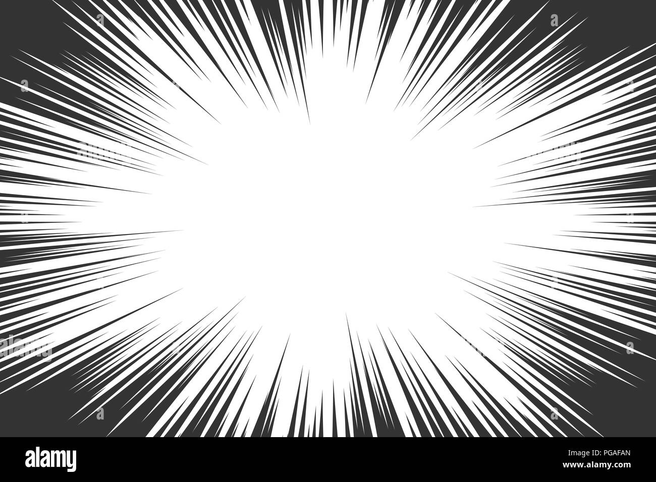 Comic book radial lines background. Manga speed frame. Explosion vector ...