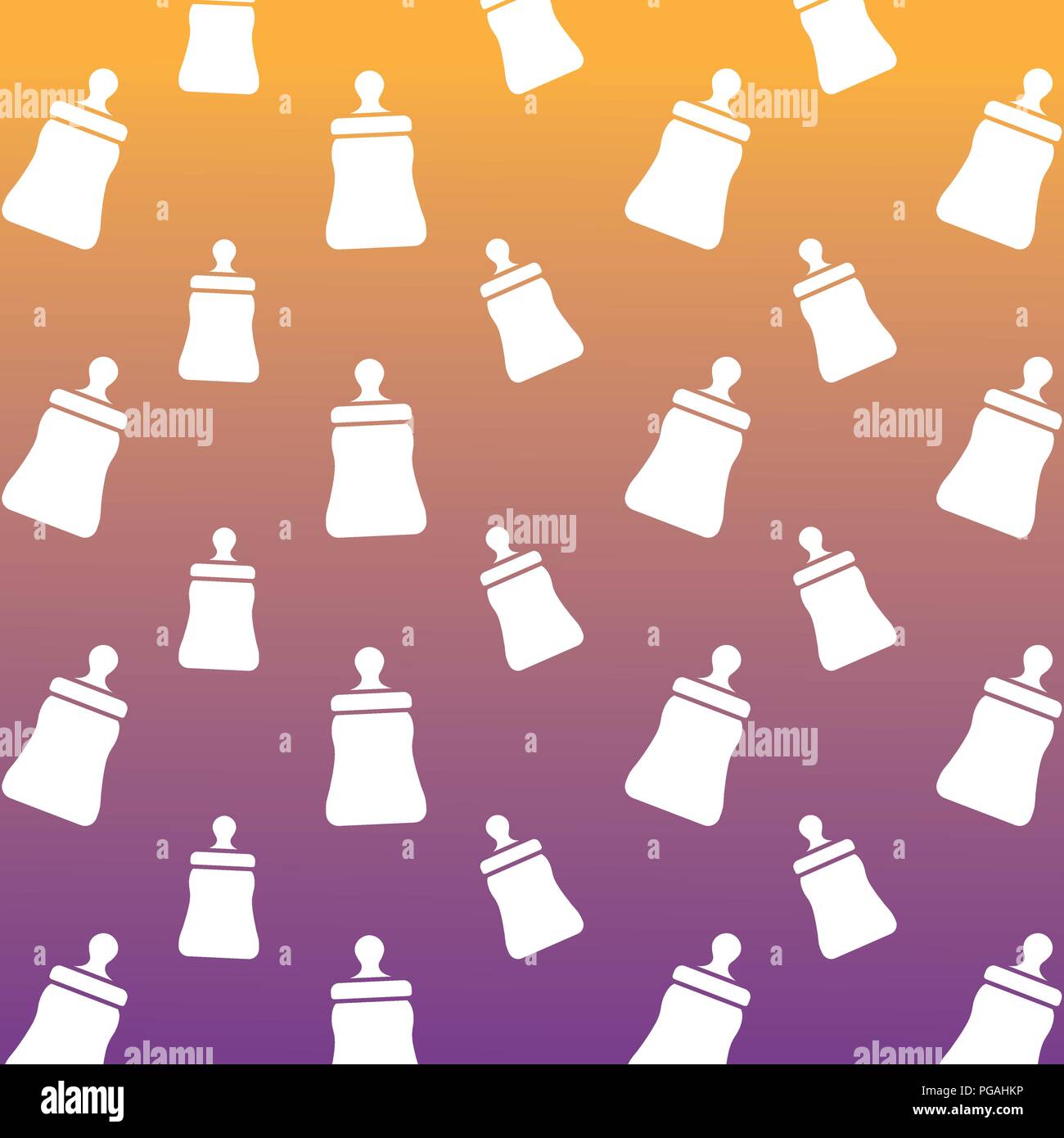 background of baby bottle pattern, colorful design. vector illustration ...