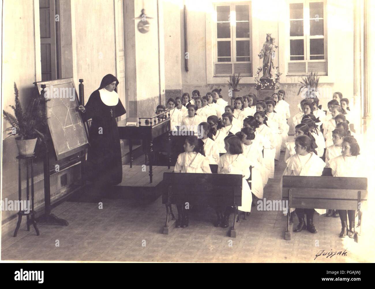 Aula de Matemática (1917). Stock Photo