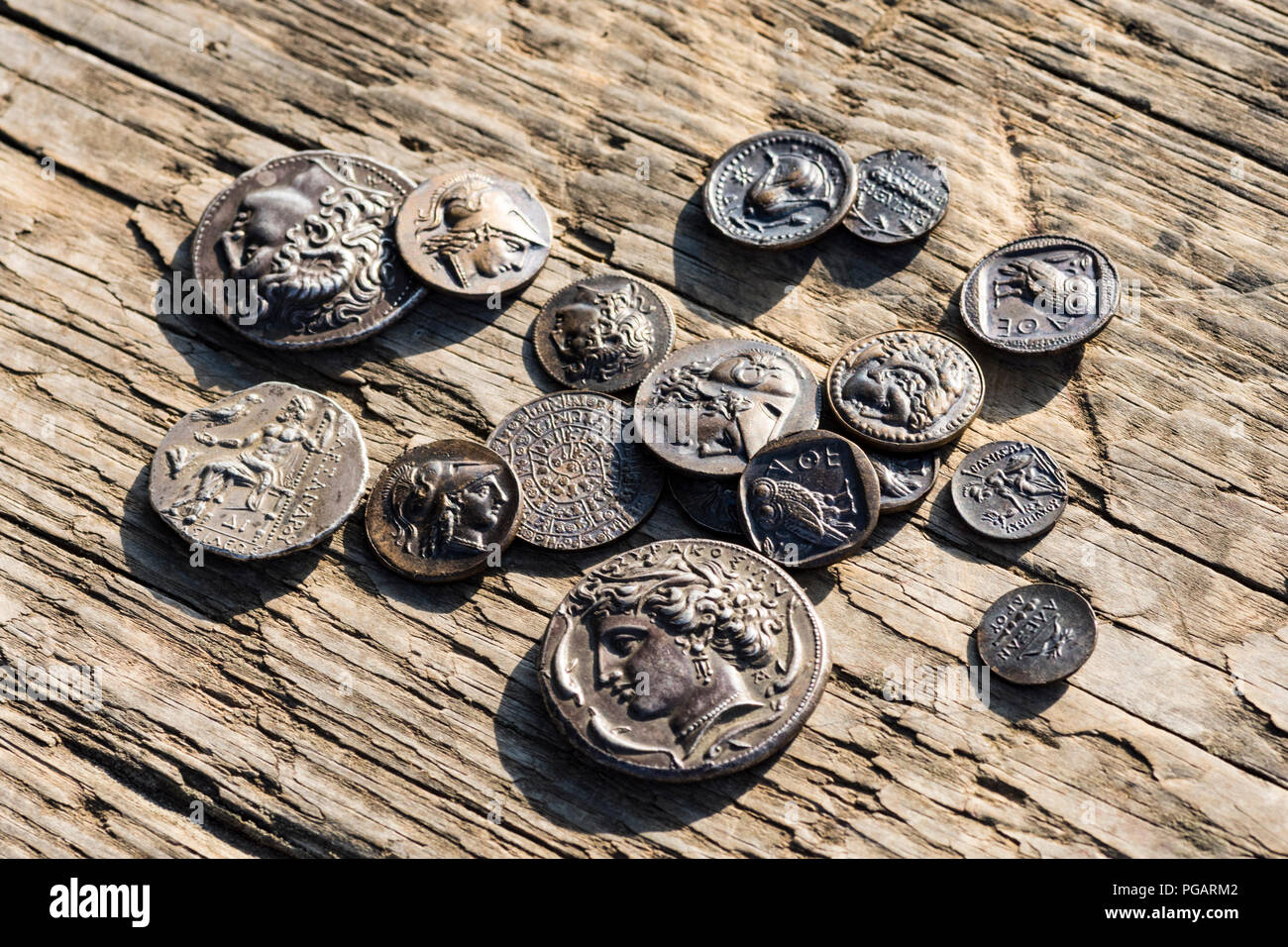 Old greek coins hires stock photography and images Alamy