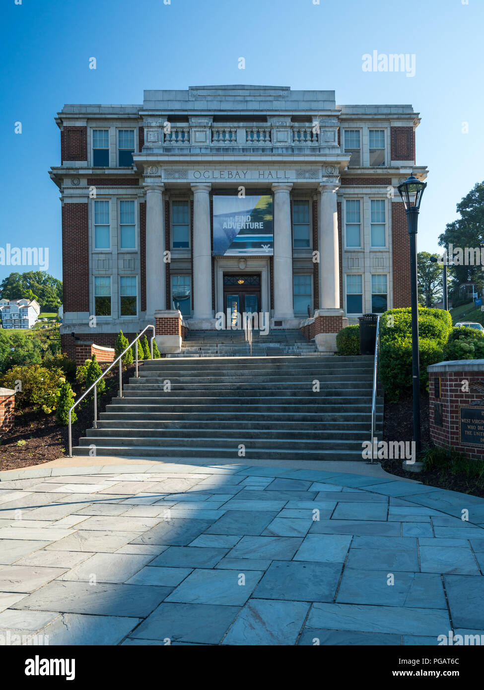 Oglebay Hall at West Virginia University in WV Stock Photo