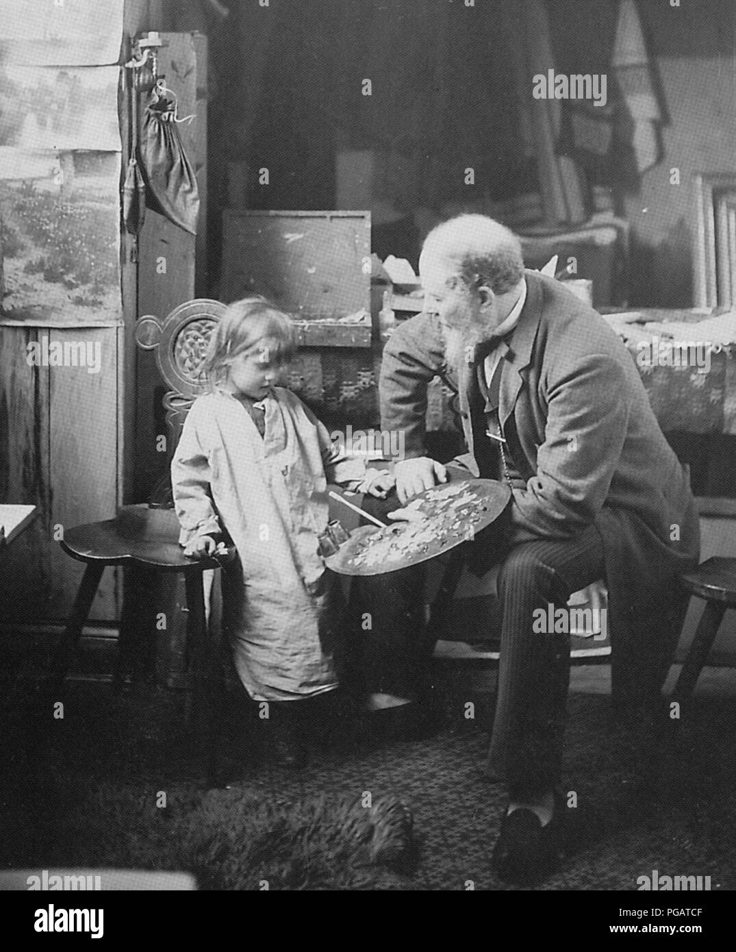 August Malmström and model Stock Photo Alamy