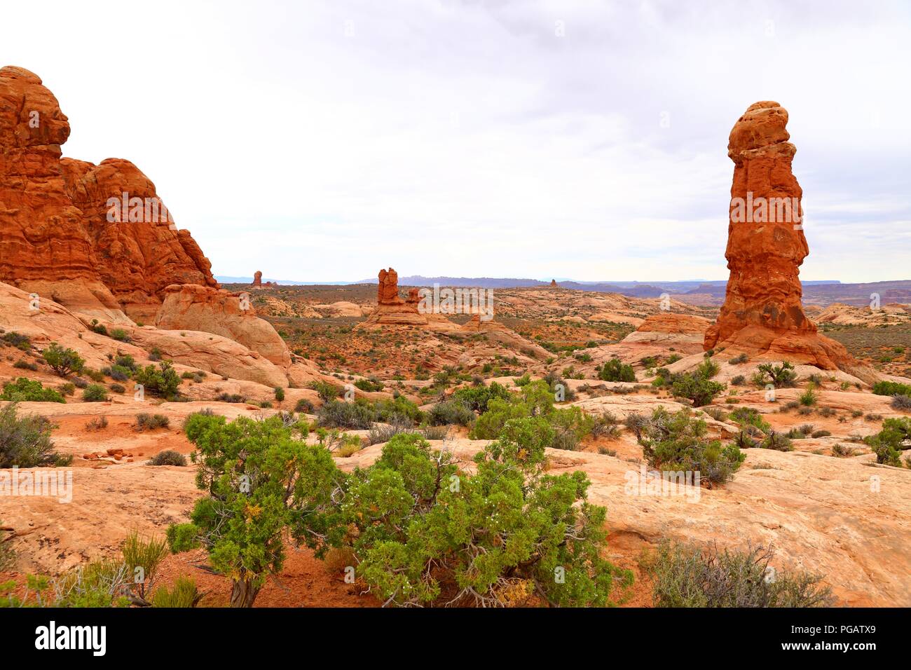 Beautiful rock pedestals in Arches National Park, Utah Stock Photo Alamy