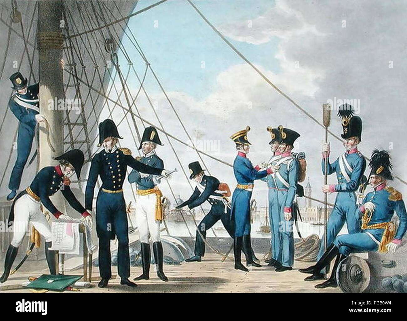 Austrian navy c1820 Stock Photo - Alamy