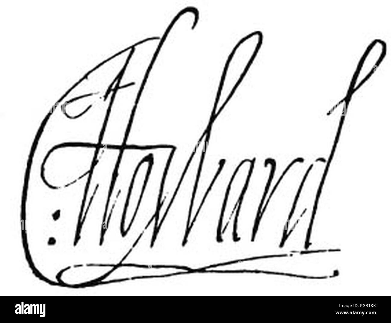 Autograph of the Lord High Admiral Charles Lord Howard of Effingham