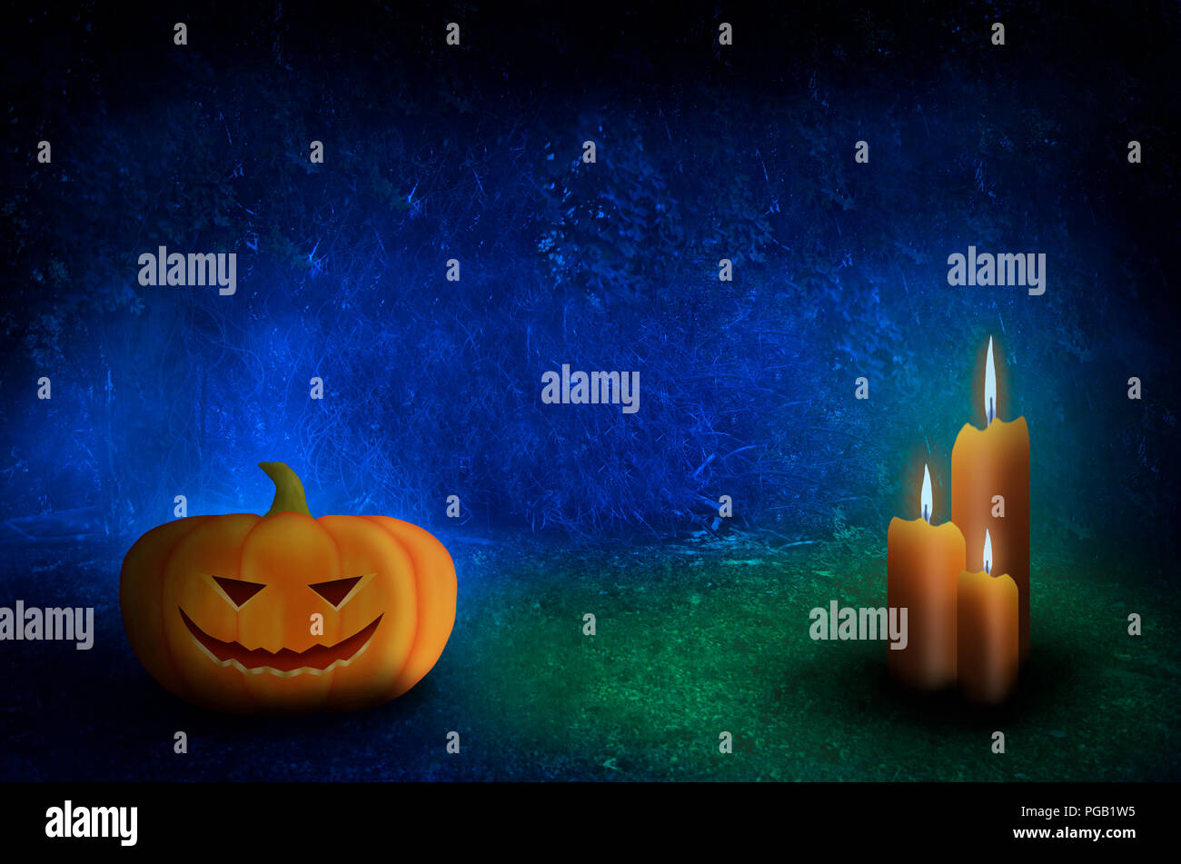 Halloween background template design with space for text Stock Photo ...
