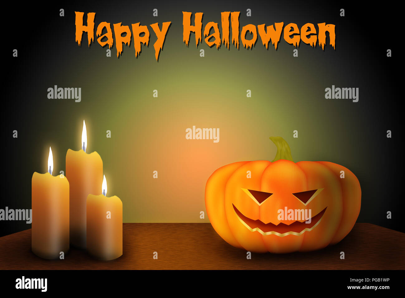 Halloween background template design with space for text Stock Photo ...