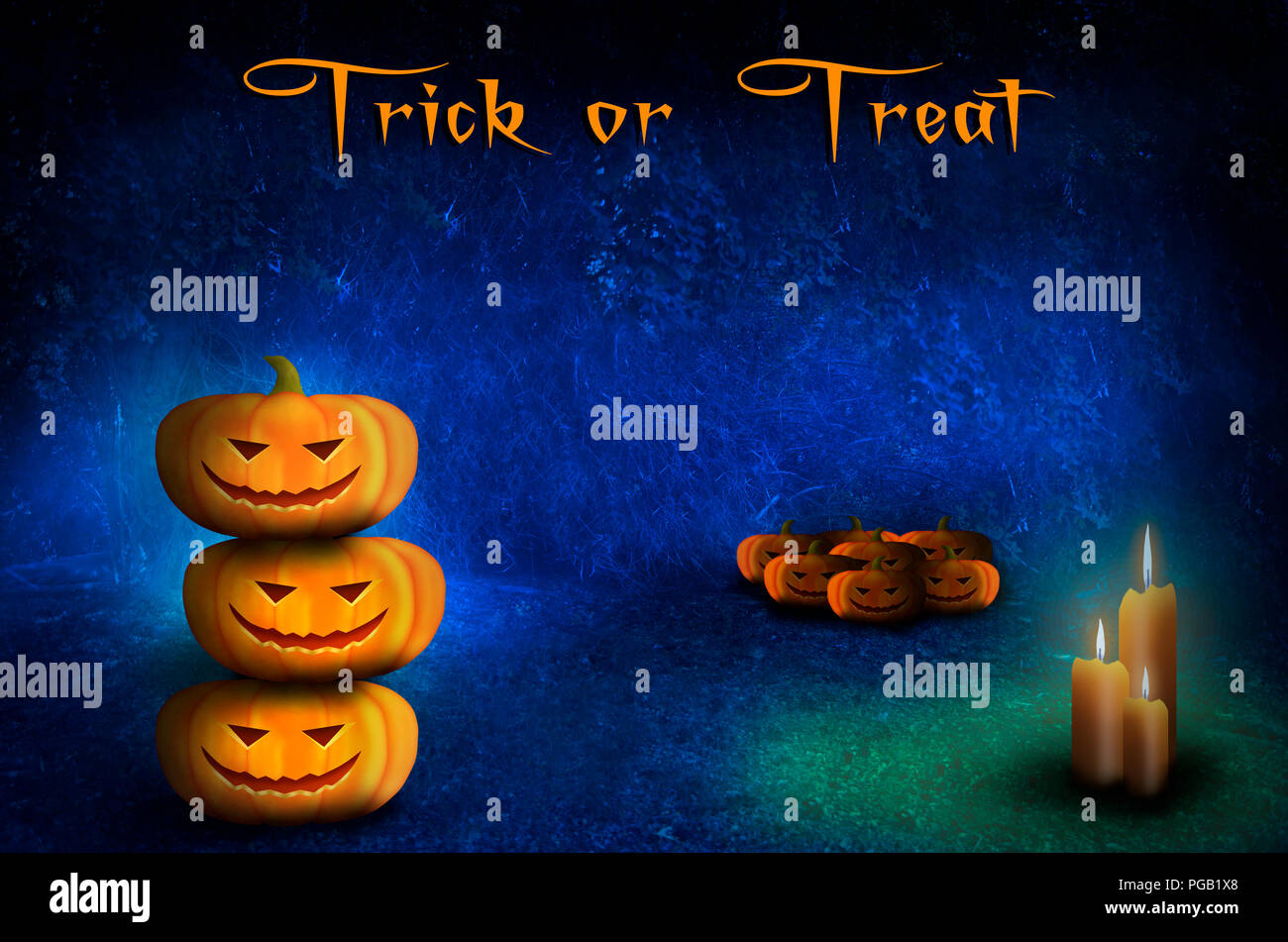 Halloween background template design with space for text Stock Photo ...