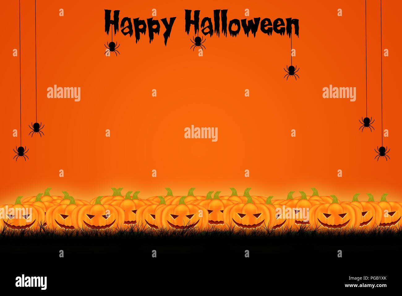 Halloween background template design with space for text Stock Photo ...