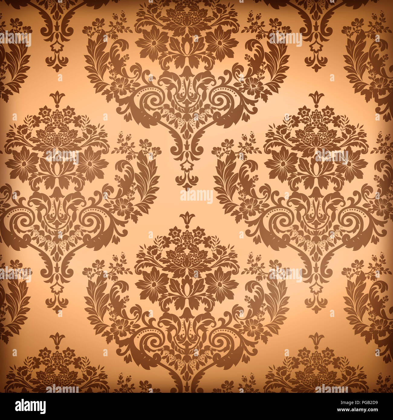 New Orleans Damask Pattern Wallpaper Parchment Paper Grunge Background