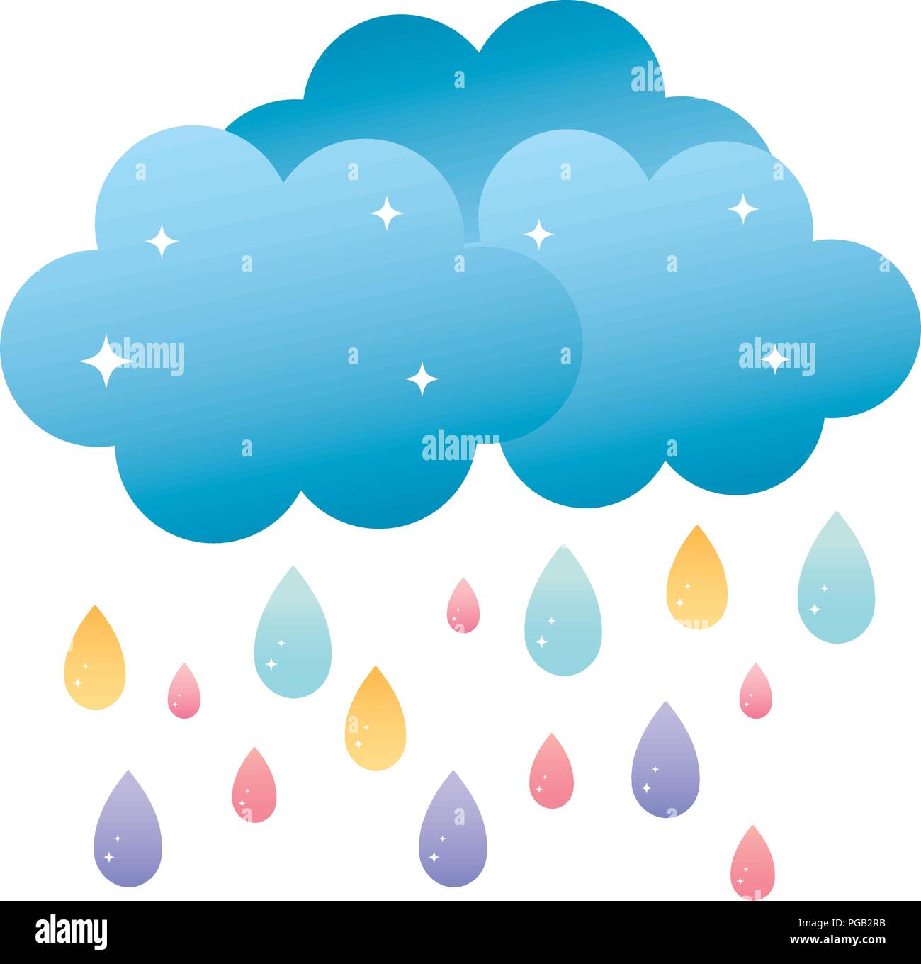 nature fluffy cloud raining weather Stock Vector Image & Art - Alamy