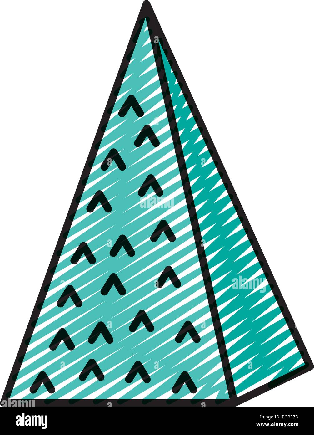 doodle isometric ecology mountain natural style Stock Vector