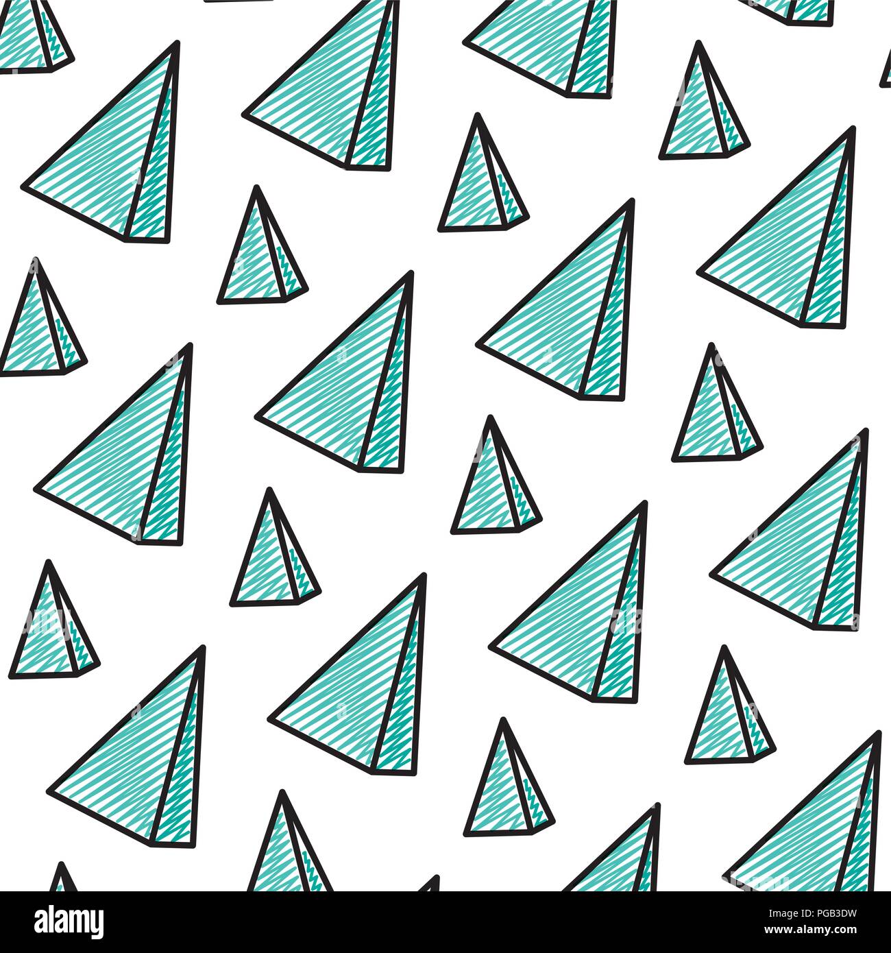 doodle isometric ecology mountain style background Stock Vector