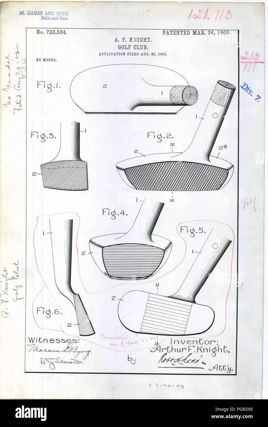 Early Golf Patents High Resolution Stock Photography and Images - Alamy