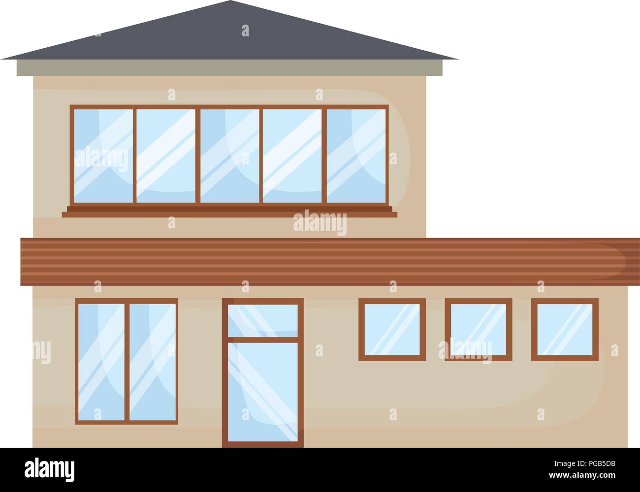 modern house over white background, vector illustration Stock Vector ...