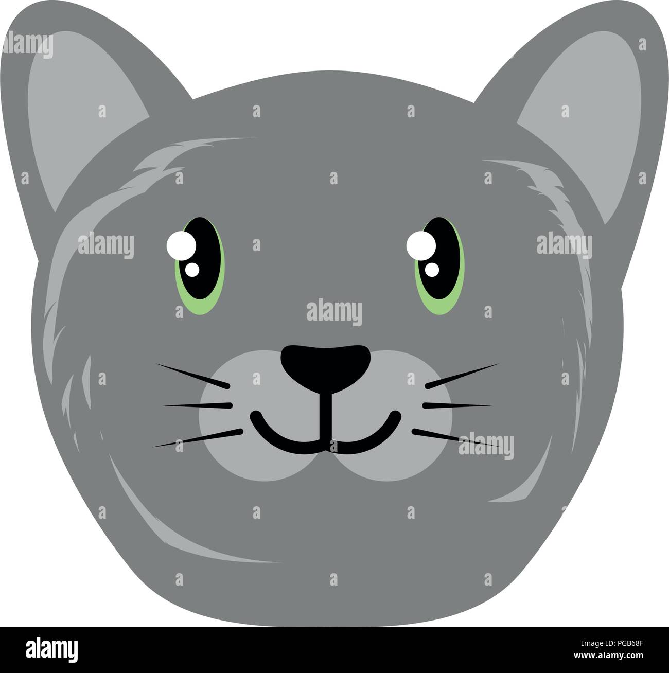 cute kitty icon over white background, colorful design. vector ...