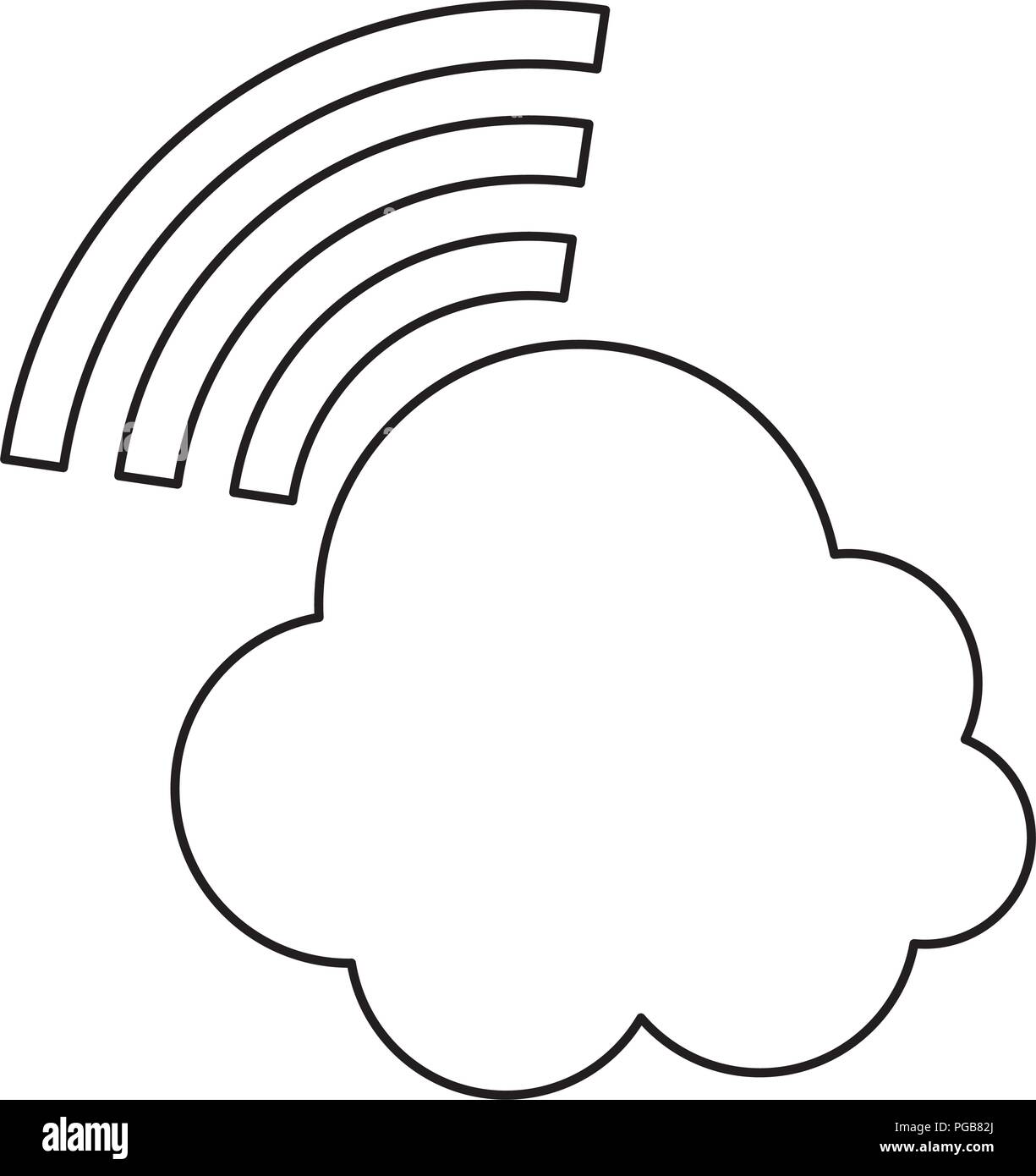 cloud storage icon over white background, vector illustration Stock ...