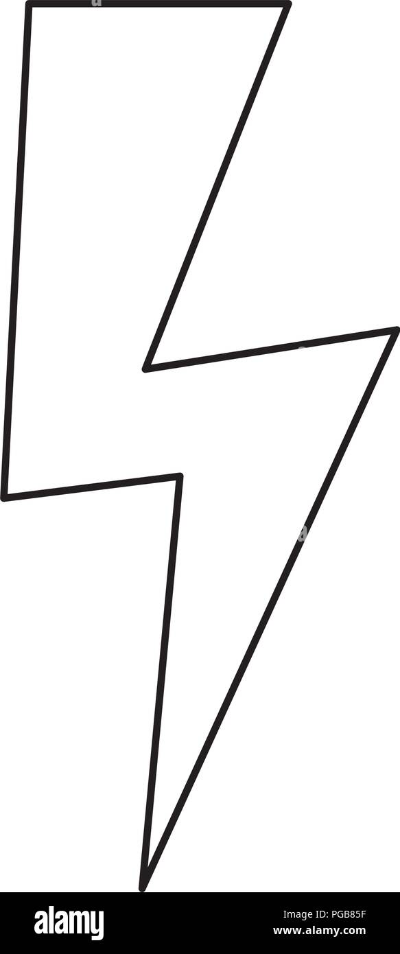 lightning bolt icon over white background, vector illustration Stock ...