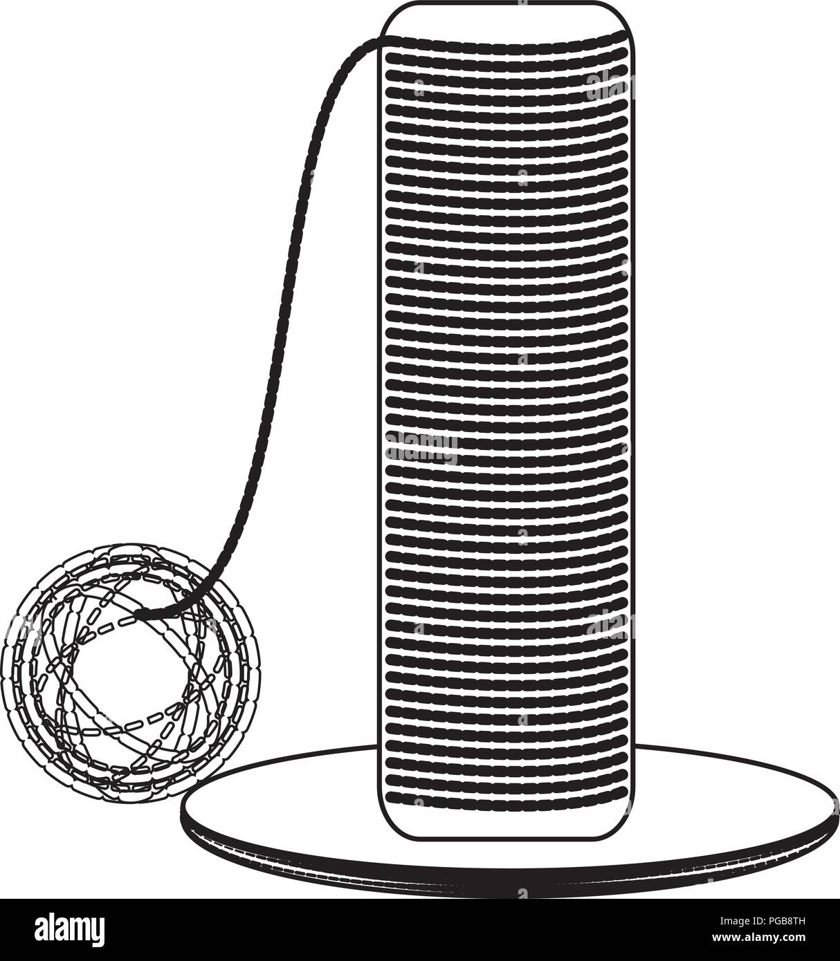 cat scratcher toy icon over white background, vector illustration Stock