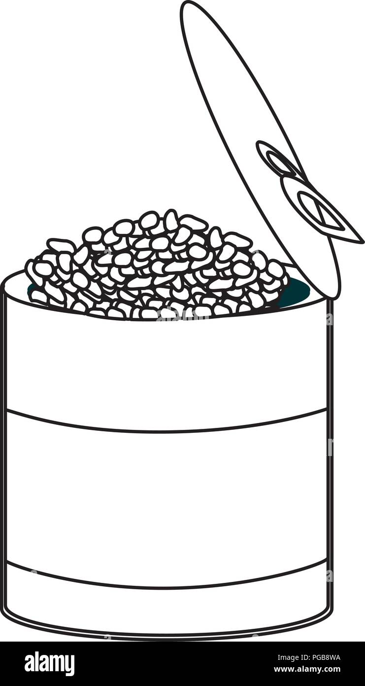 cat food can icon over white background, vector illustration Stock