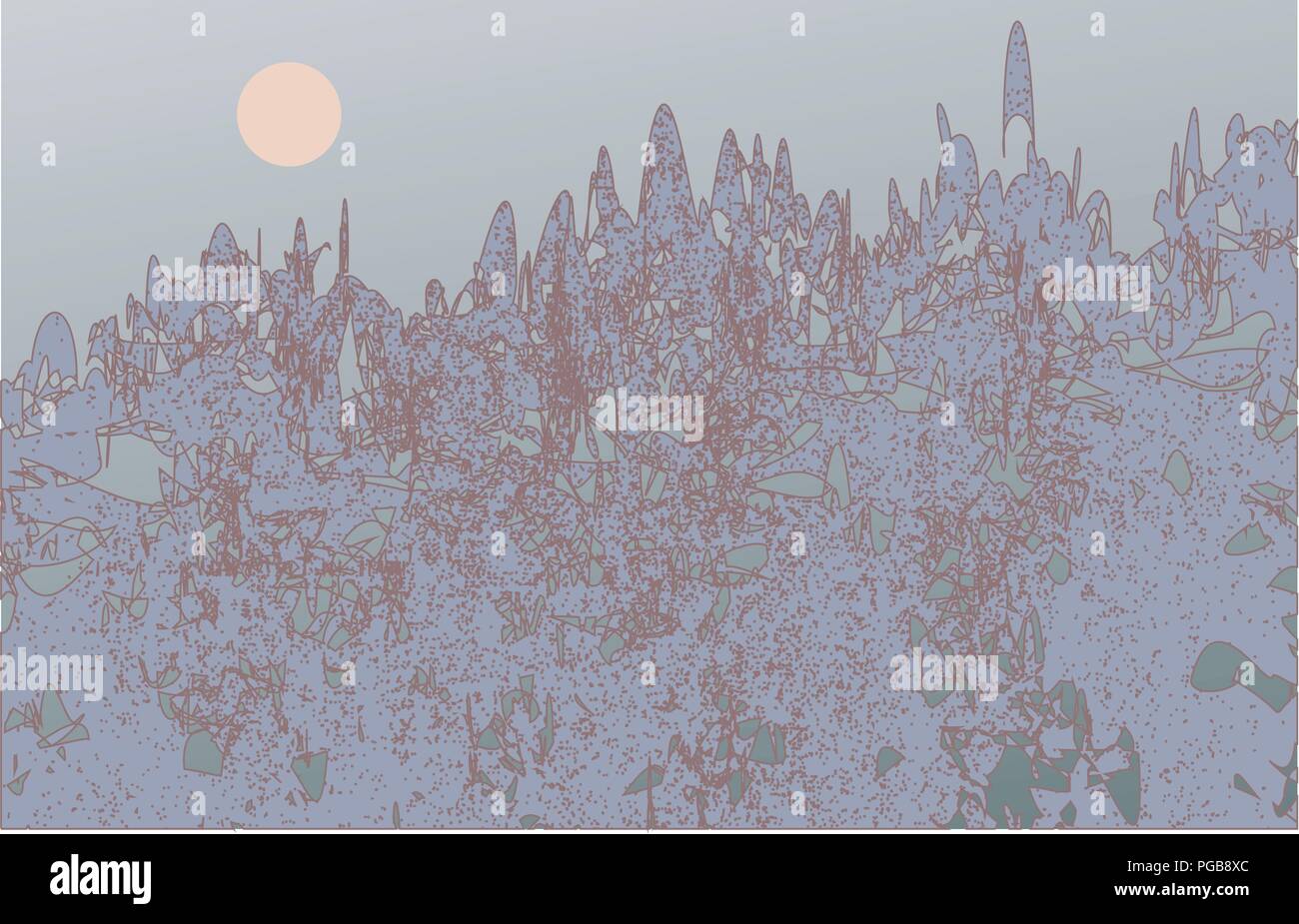 Abstract landscape vector background or illustration for covers, posters, websites, ads etc. Stock Vector