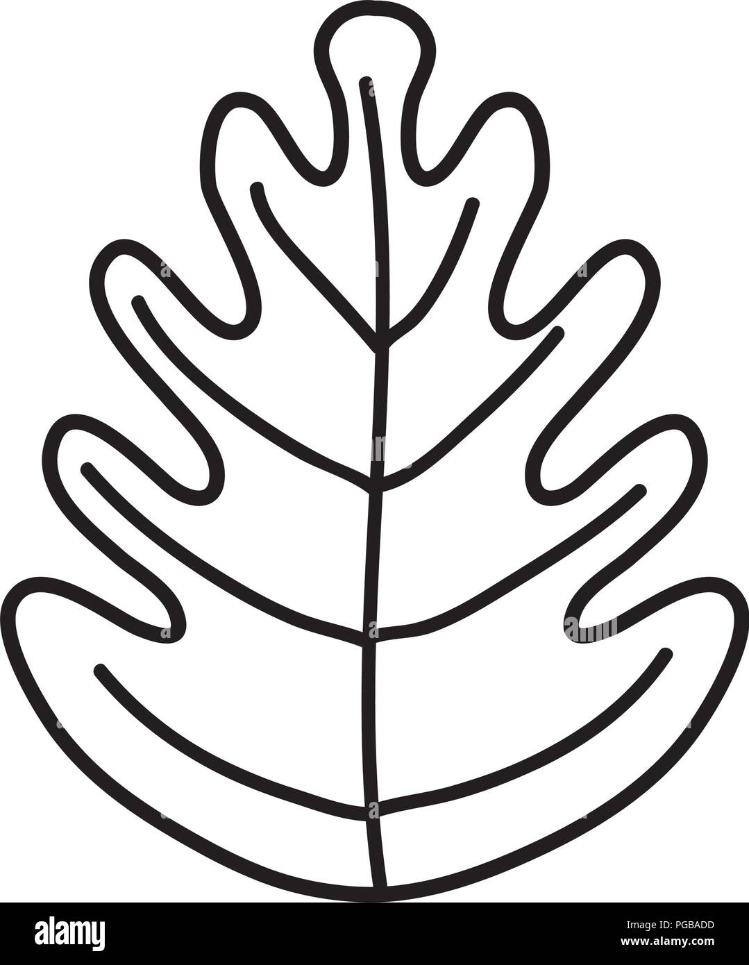 line tropical leaf botany nature style Stock Vector Image & Art Alamy