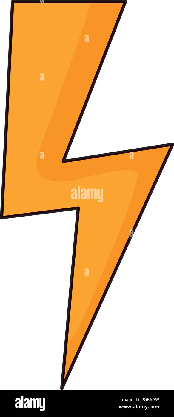 lightning bolt icon over white background, vector illustration Stock ...