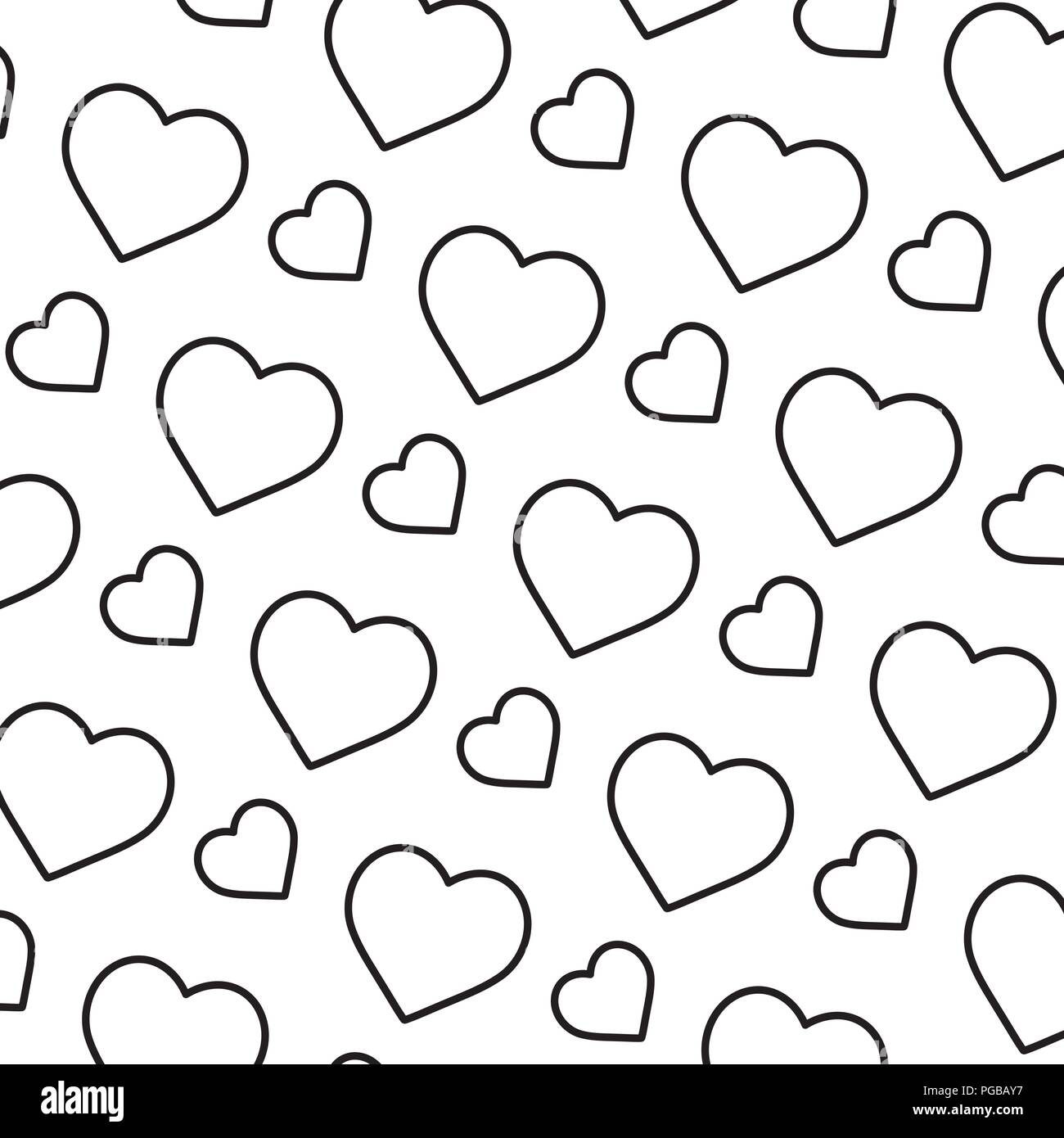 line beauty heart love symbol background Stock Vector Image & Art - Alamy