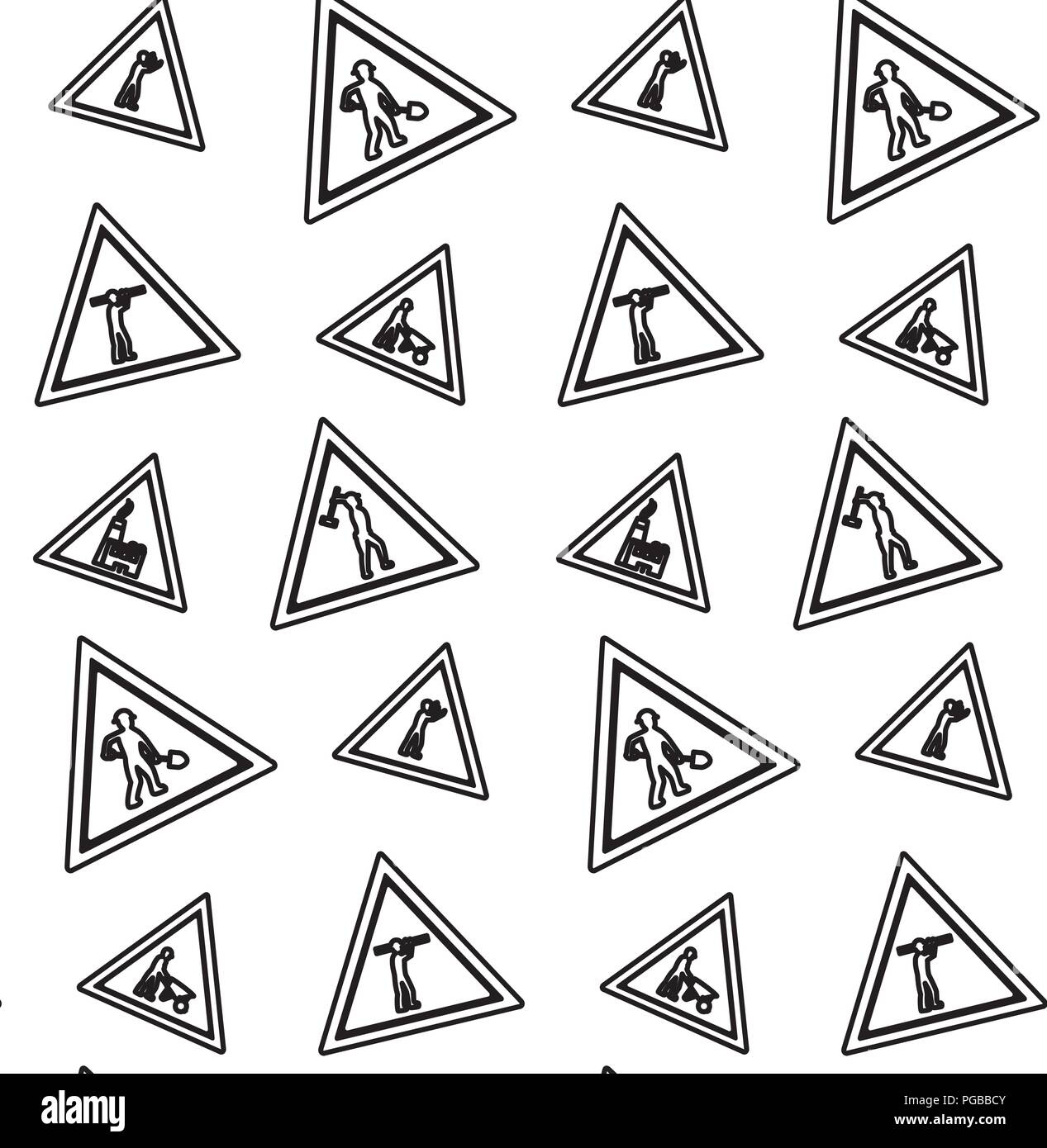 line triangle caution emblem to industry maintenance background Stock Vector Image & Art Alamy