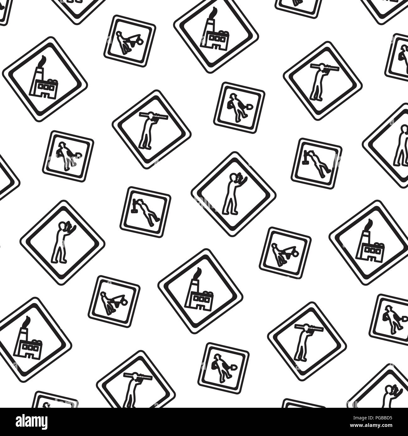 line diamond caution emblem to industry maintenance background Stock Vector Image & Art Alamy