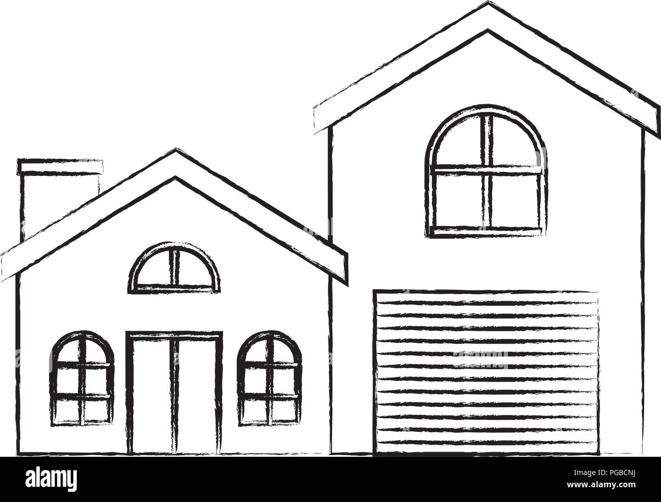 modern house over white background, vector illustration Stock Vector ...