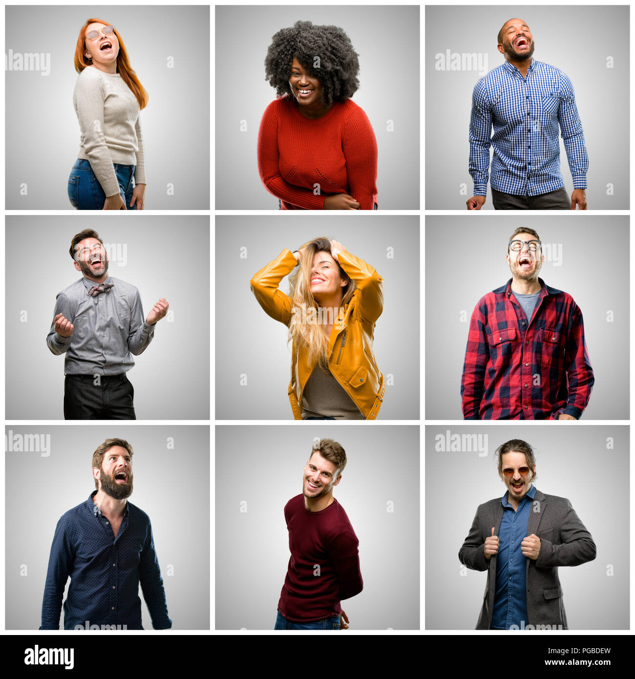 Grey hair big group people hi-res stock photography and images - Alamy