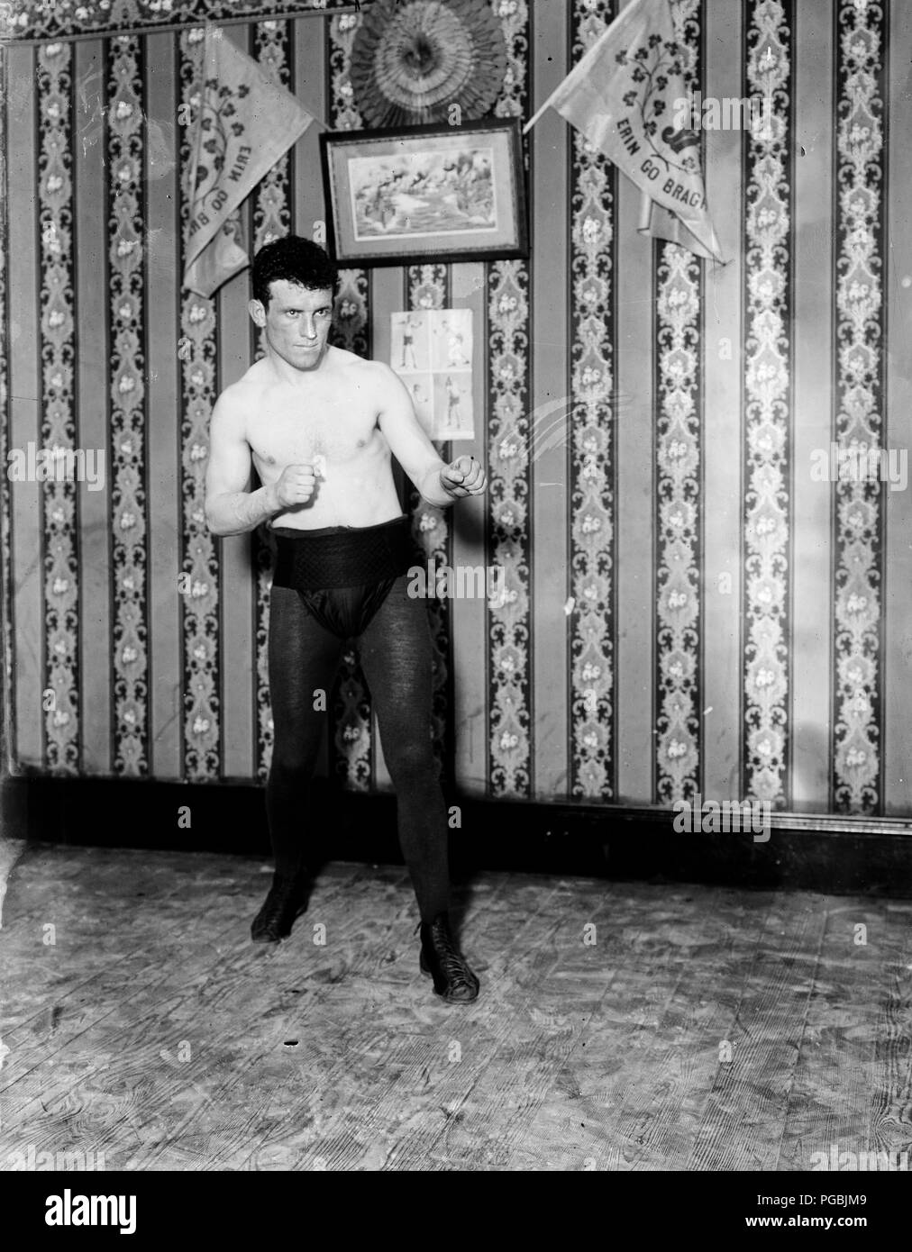 Packy McFarland in boxing pose Stock Photo