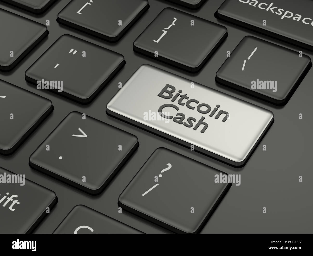 3d render of computer keyboard with BITCOIN CASH button. Cryptocurrencies  concept Stock Photo - Alamy