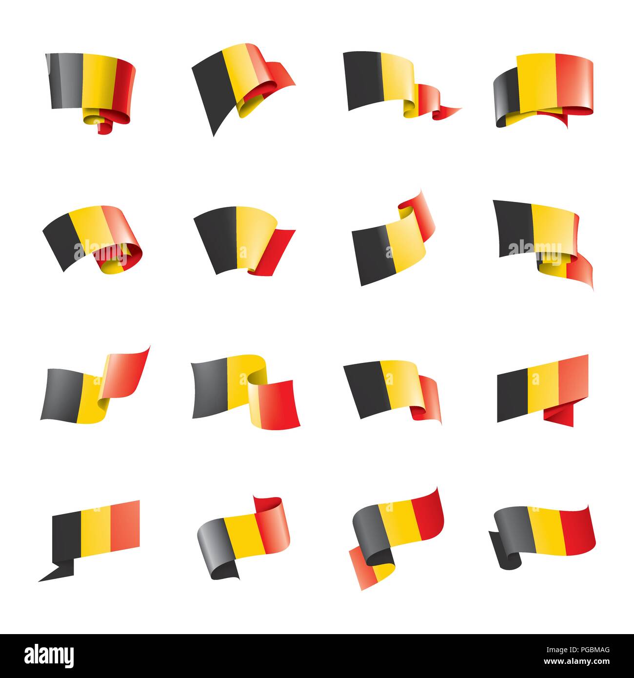 Belgium flag, vector illustration on a white background Stock Vector ...