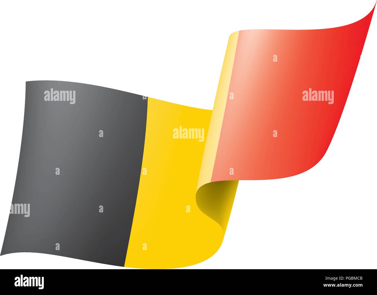 Belgium flag, vector illustration on a white background Stock Vector ...