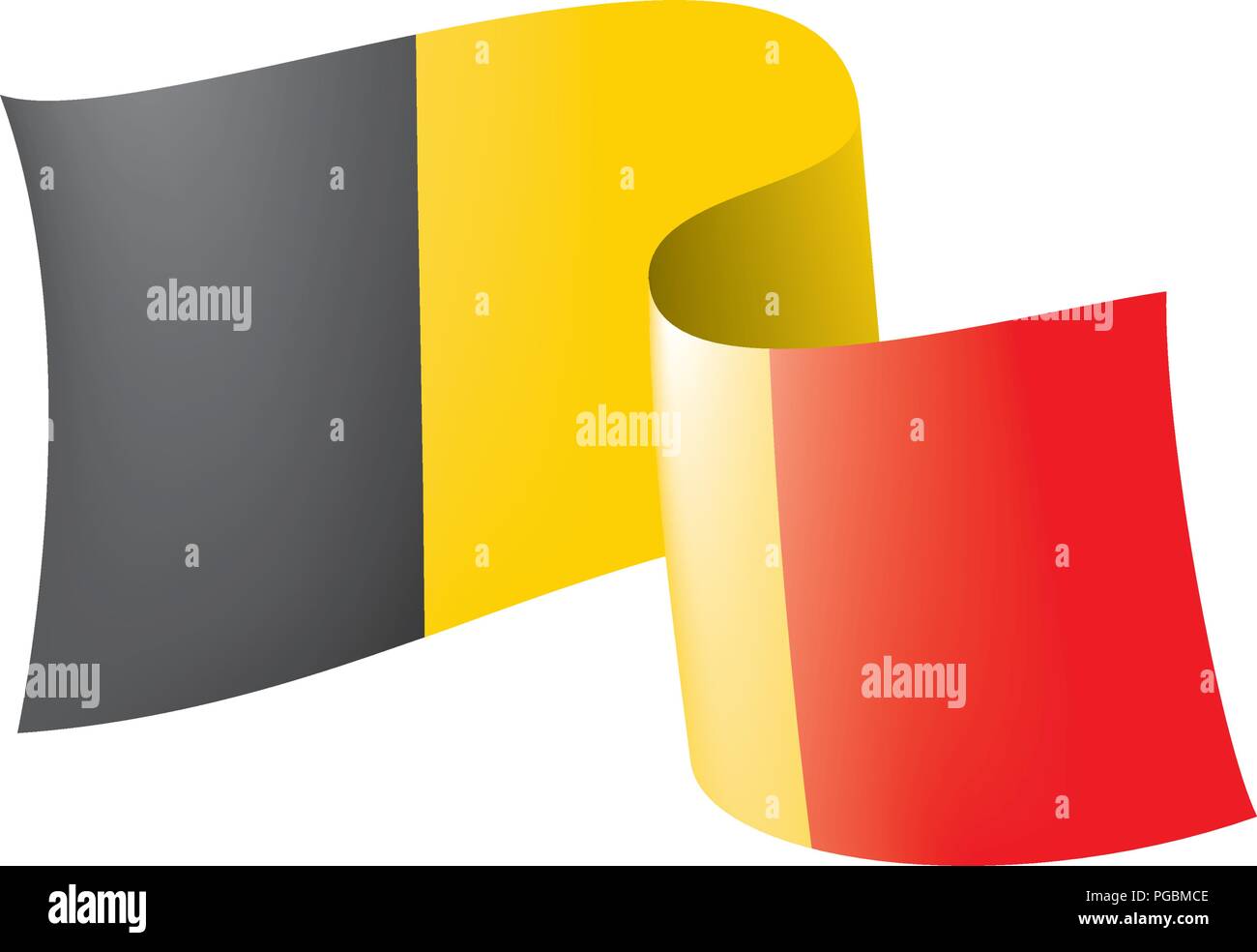 Belgium flag, vector illustration on a white background Stock Vector ...