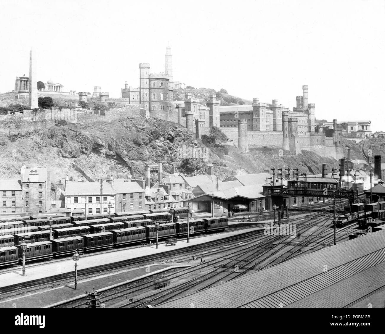 Calton Hill, Edinburgh, Victorian period Stock Photo