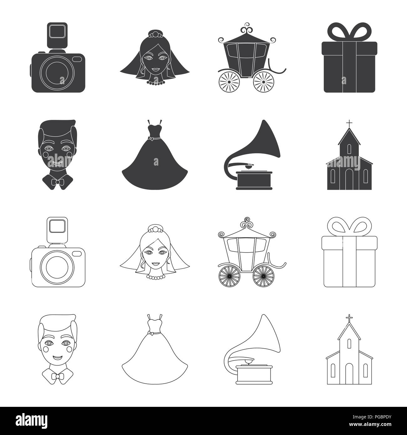Wedding Dress Groom Gramophone Church Wedding Set Collection