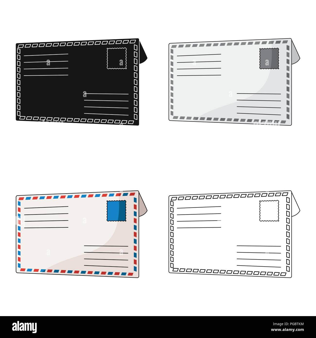 Postal envelope.Mail and postman single icon in cartoon style vector ...