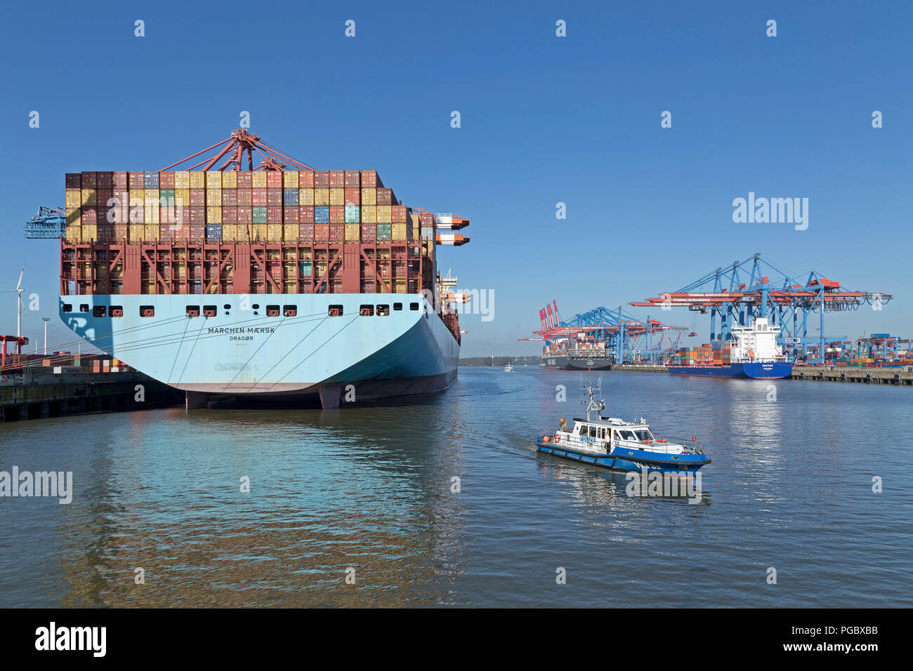 Container Terminals Eurogate and Burchardkai, Waltershof, Hamburg ...