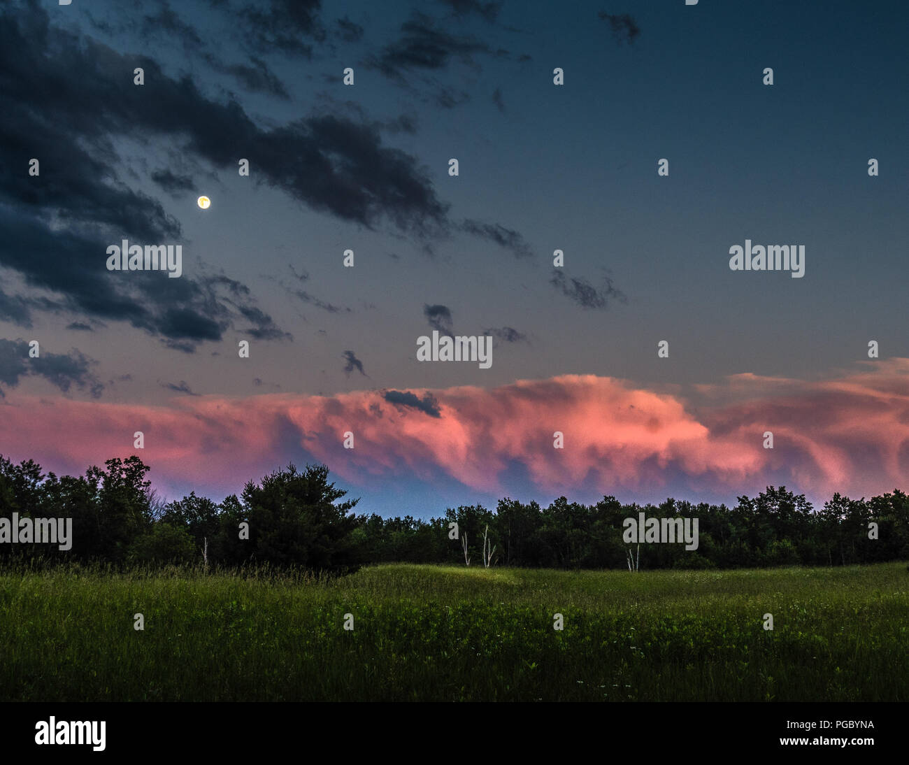Pink Clouds at Sunset Stock Photo - Alamy