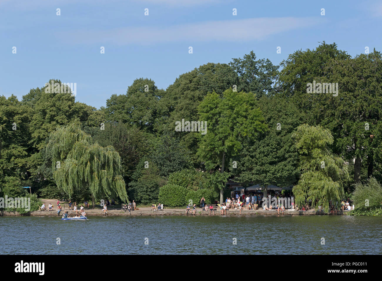 lake Außenalster (Outer Alster), Hamburg, Germany Stock Photo