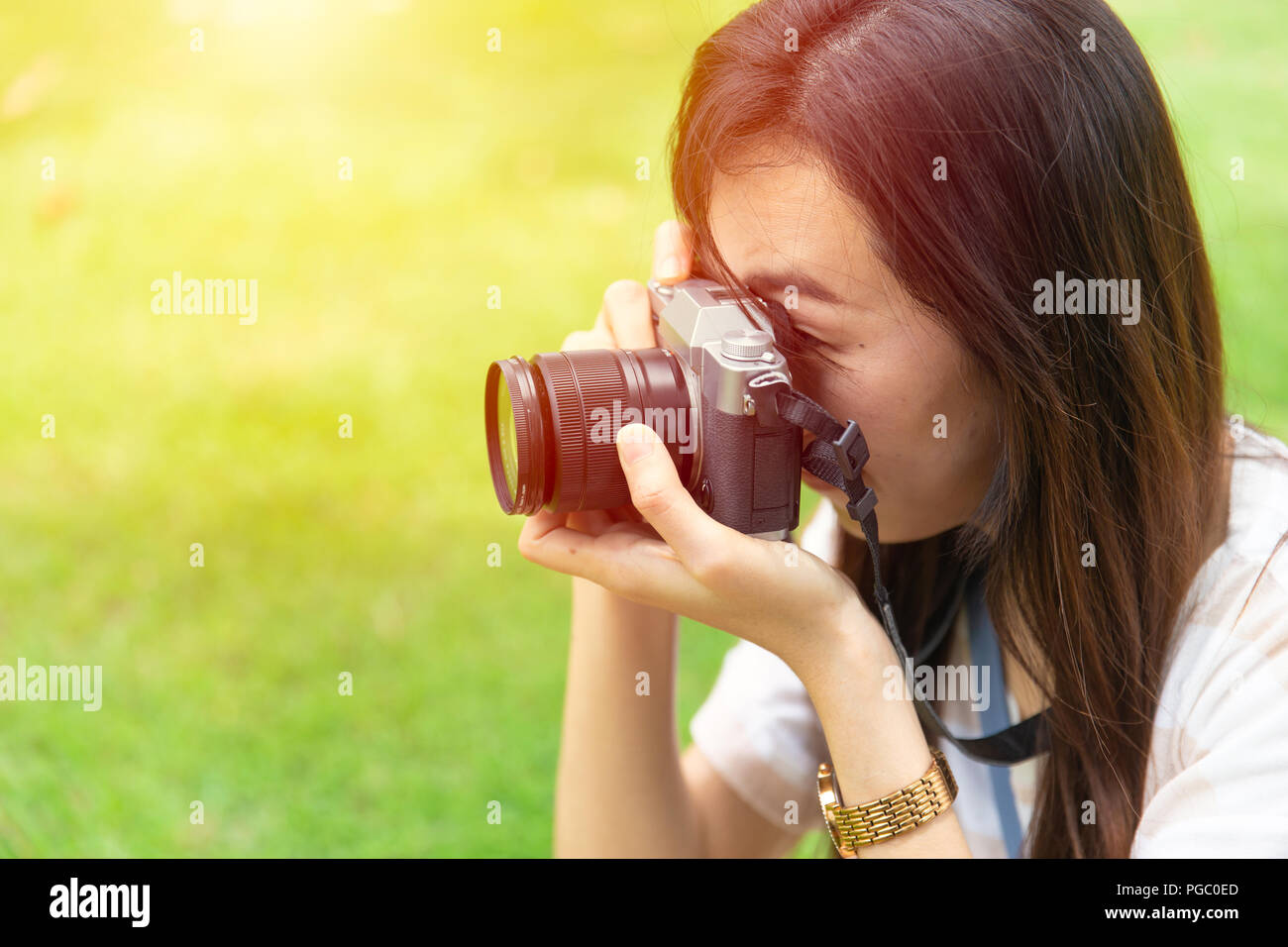 Teen photographer taking photo hires stock photography and images Alamy