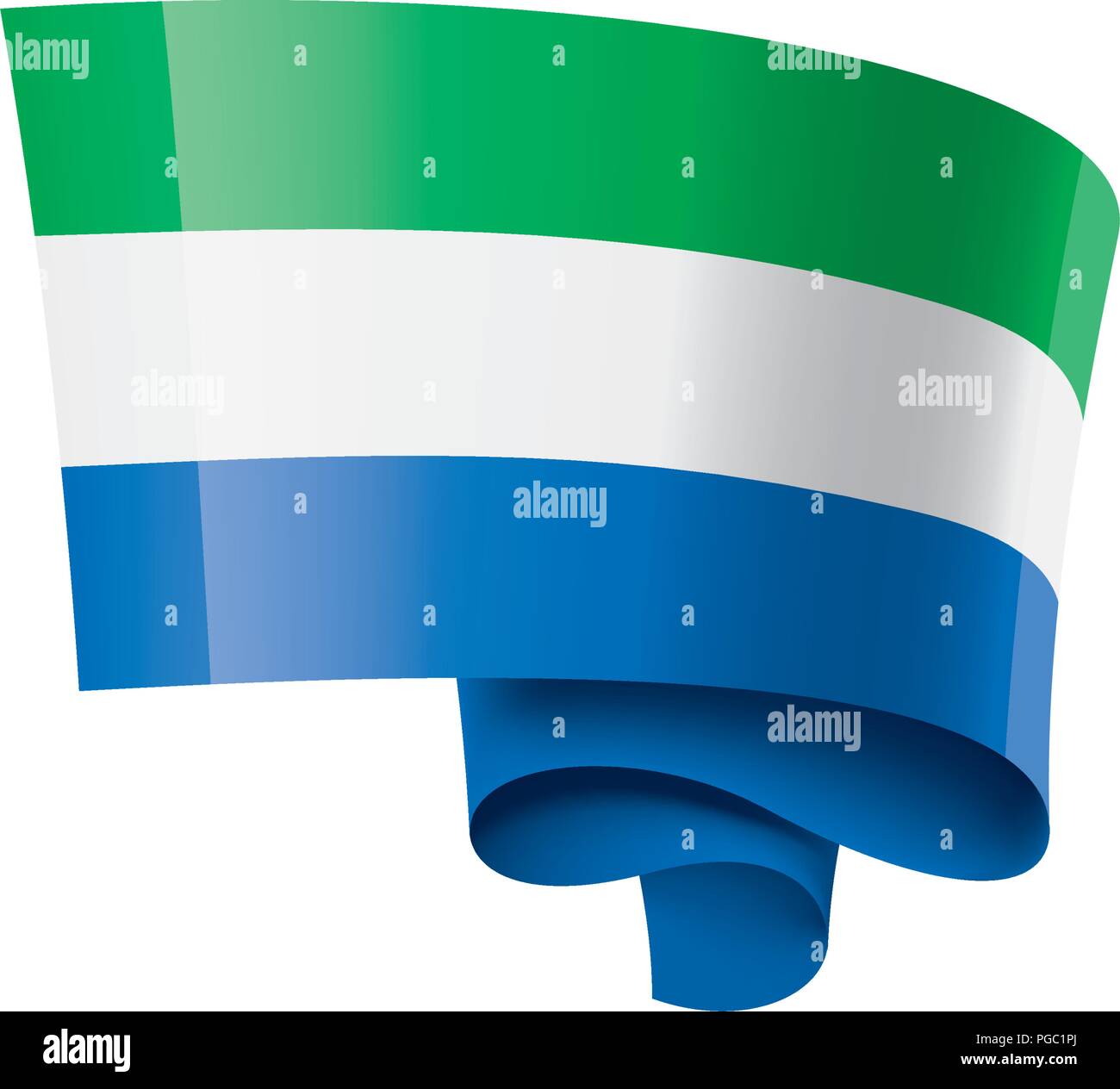 Sierra Leone flag, vector illustration on a white background Stock ...