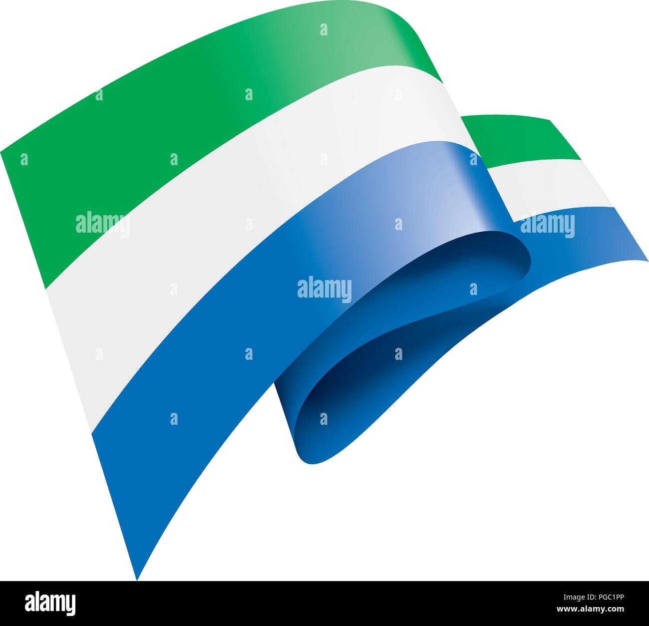 Sierra Leone flag, vector illustration on a white background Stock ...