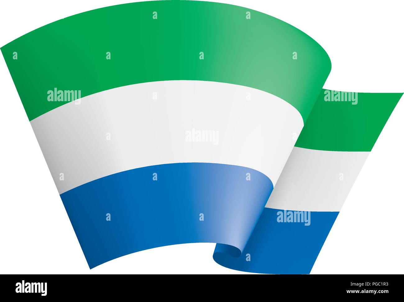 Sierra Leone flag, vector illustration on a white background Stock ...