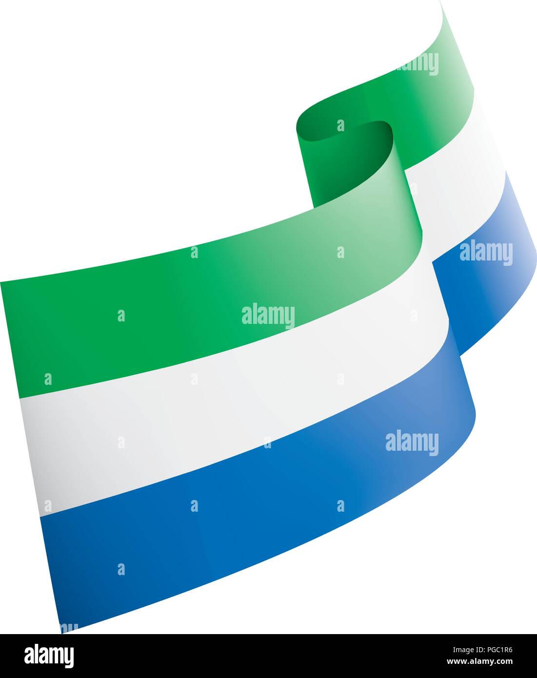 Sierra Leone flag, vector illustration on a white background Stock ...